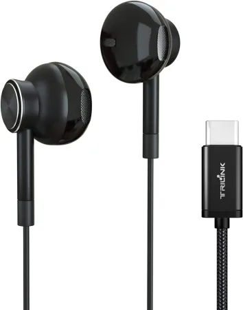 USB Type C Earbud Headphones, Hi-Res In-Ear Earphone w/Mic Compatible with New iPad Pro/MacBook Pro, Google Pixel 5g/5/4