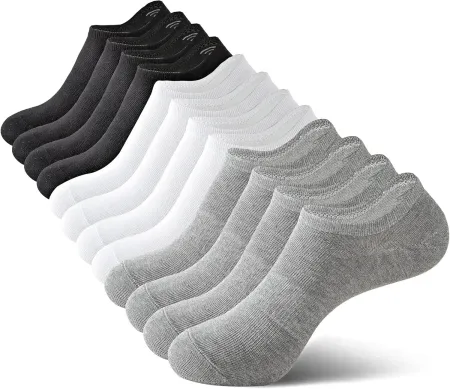 No Show Men Socks Low Cut Non Slip Cotton Invisible Sock 6 Pairs