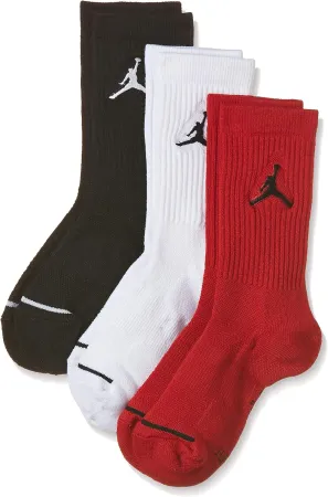 Nike Jordan Jumpman Dri-Fit Crew Socks 3 Pack Multi SX5545-011 (Medium 6-8)