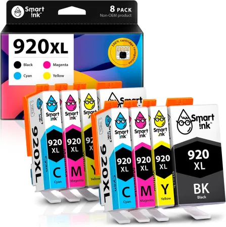 Smart Ink Compatible Ink Cartridge Replacement for HP 920 XL 920XL (2 Black, 2 Cyan, 2 Magenta, 2 Yellow, 8 Combo Pack) 