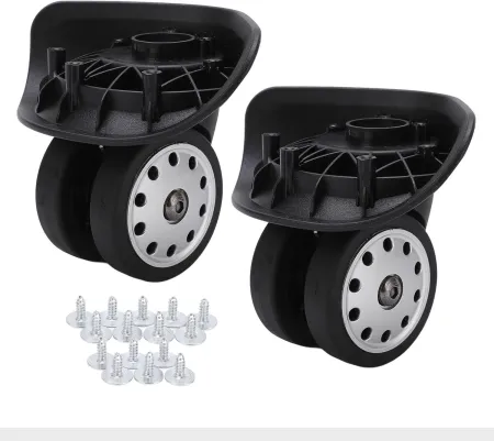 Suitcase Luggage Casters, 1 Pair A88 Porous Wheel Suitcase Luggage Casters Replacement for Travel Bags Large Size