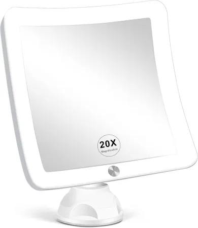 Fabuday 20X Magnifying Mirror with LED Light, Upgraded Lighted Makeup Mirror with Magnification, Portable Magnified Trav