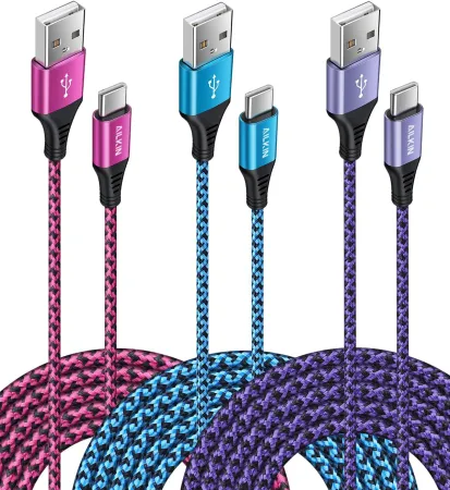 AILKIN [3Pack/6ft] Samsung Charger Cord, 3A USB Type C Fast Charging Cable for Samsung Galaxy A14 5G A13 A54 A53 S23 S22