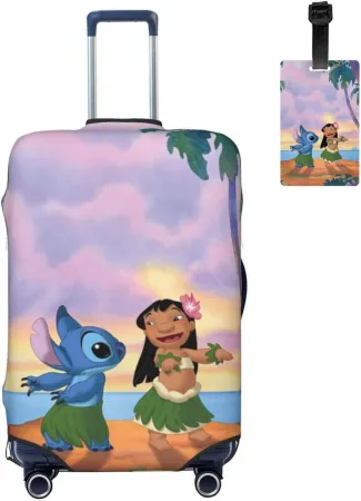 Travel Luggage Cover, 18/24/28/32 Inch, Cartoon Washable Baggage Covers (1, M (for 22-24 inch luggage))