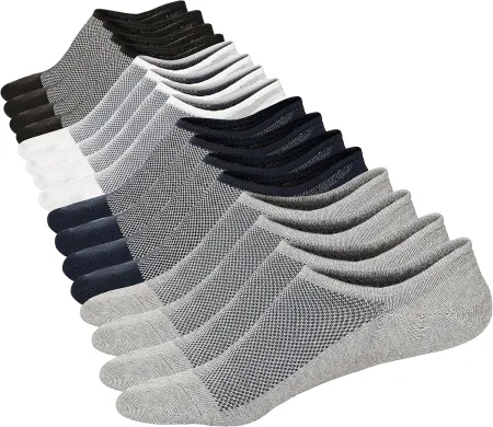 No Show Socks for Unisex Mens Womens Low Cut No See Liner Invisible Ankle Cotton Socks