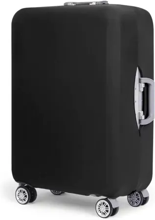 Suitcase Cover Protectors 24 28 30 Inch Luggage Cover Elastic Travel Trolley Protector L Fit 26-28 Inch Suitcase Black