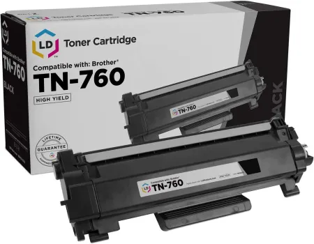 LD Products Compatible Toner Cartridge Replacement for Brother TN760 TN-760 TN 760 TN730 TN-730 (Single Black) for DCP-L