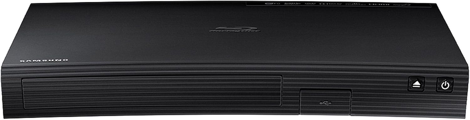SAMSUNG Blu-ray DVD Disc Player With Built-in Wi-Fi 1080p & Full HD Upconversion, Plays Blu-ray Discs, DVDs & CDs, Plus 
