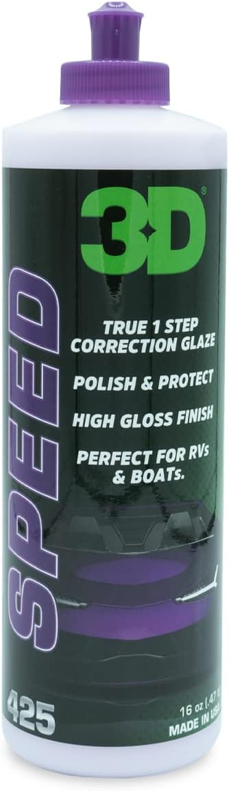 3D Speed Car Scratch Remover Polish & Wax – 16oz – All-in-One Scratch Remover, Swirl Correction & Wax Sealant Protection