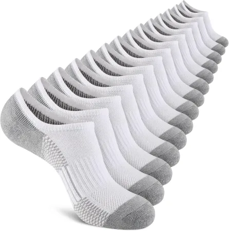 No Show Cushioned Socks Men, Low Cut Athletic Socks for Men, Non Slip Inisible Socks(7 pairs).