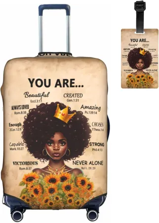 Suitcase Cover - luggage cover Protect Your Luggage with Style and Ease X-Large African American Black Girl