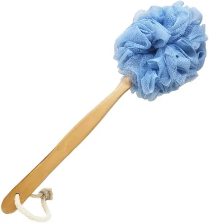 RASDDER Loofah on a Stick, Loofah Back Scrubber for Shower, Bath Sponge with Handle, PE Soft Mesh Luffas, Exfoliating Lu