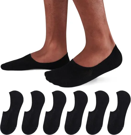 No Show Socks Men 6/8 Pack Invisible Low Cut Socks Non Slip Short Socks Size 5-11/10-13