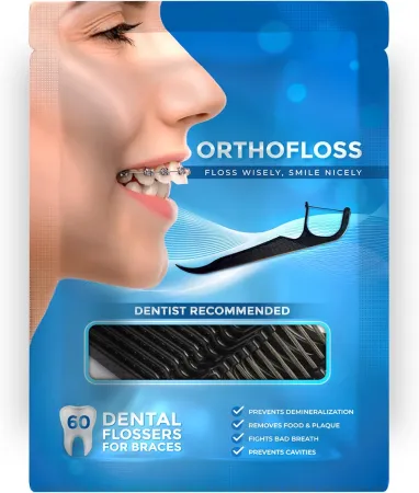 Dental Floss Picks for Braces| Dental Flossers & Picks for Teeth Cleaning | Innovative Arm Fits Under Arch Wire, Durable