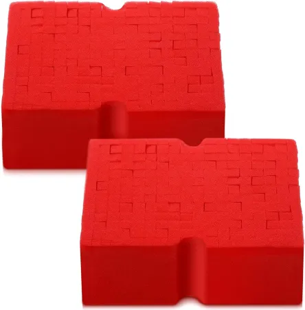 2 Pcs Big Red Sponge Large Cross Cut Durable Soft Grid Sponge Rinseless Absorbent Easy Grip Non Scratch Car Wash Sponge 