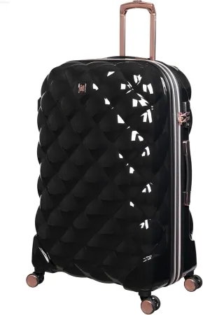 St Tropez Trois 30" Hardside Checked 8 Wheel Expandable Spinner, Black