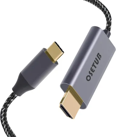 USB C to HDMI Cable 4K, 10ft USB Type C to HDMI Cable Adapter High Speed Braided Cord Connect Laptop and Phone to TV Com