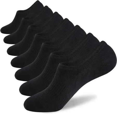 No Show Socks Mens 7 Pair Cotton Thin Non Slip Low Cut Men Invisible Sock 6-8/9-11/12-14