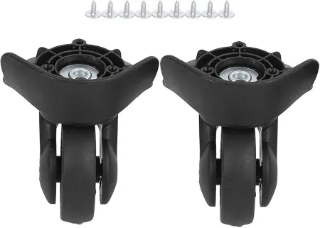 A Pair A65 Suitcase Mute Wheel,Replacement Luggage Wheels, Durable Suitcase Wheels Swivel, Suitcase Wheel with Screw, Un