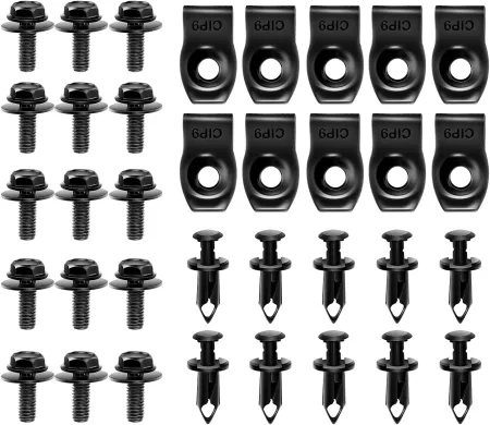 GOOACC GRC-70 35PCS Engine Under Cover Splash Shield Guard Body Bolts Bumper Fender Liner Push Retainer Fastener Rivet C