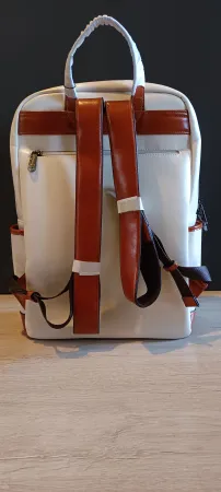 Bromen womens backpack beige measures 40x30x15cm 