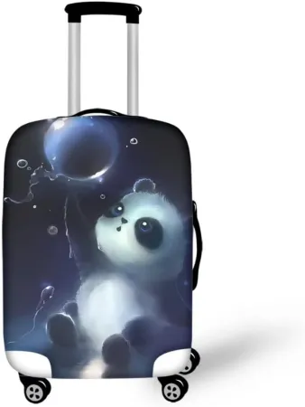 Suitcase Covers For Boys Girls Cartoon Panda Print Waterproof Dirt-proof Cute Travel Luggage Protector Cover