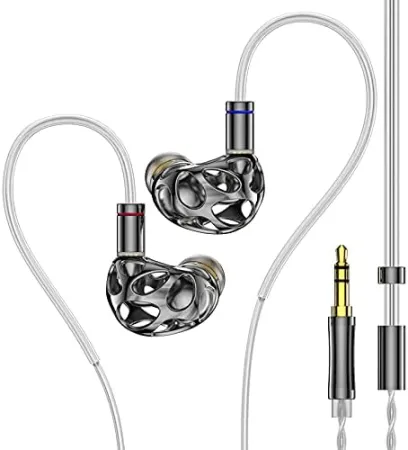 keephifi in-Ear Earphones BLON BL-A8 Prometheus 10mm DD Earbuds 3D Printing Metal Housing HiFi Headphones (Without mic, 