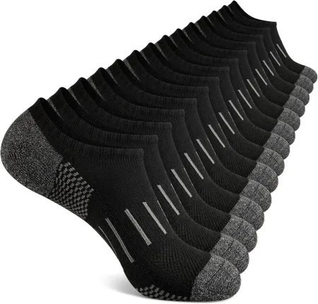 No Show Socks Men 7 Pairs Low Cut Athletic Cushion Non Slip Breathable Socks