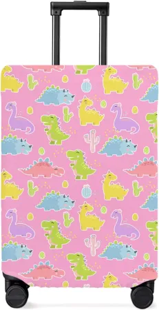 Travel Luggage Cover Cute Dinosaur Children Cartoon Cactus Pink Girl Anti-Scratch Luggage Protector Personalized Suitcas