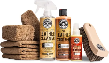 Chemical Guys HOL303 Leather Cleaner and Conditioner Detailing Kit, for Interiors, Apparel, Furniture, Boots, and More (