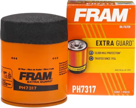 Fram PH7317 Extra Guard 10K Mile Change Interval Spin-On Oil Filter, black