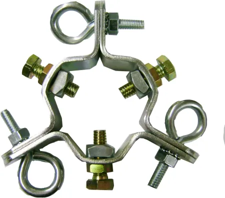 EZ 43-A Adjustable 3 Way Down Guy Ring for up to 2-1/4" Mast - Heavy Duty