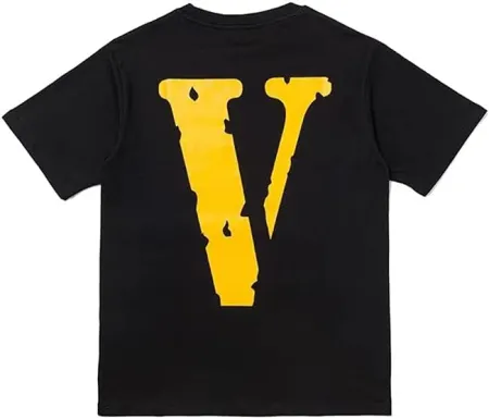 X Python Shirts Tide Hip Hop Print T Shirt Classic Friends Big Yellow V Cotton Short Sleeve Loose T-Shirt