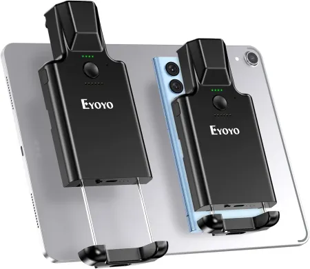 Eyoyo 2D Bluetooth Barcode Scanner Compatible with iPad, Tablet, iPhone, Android Phone, 3000mAh Rechargeable Battery, Po