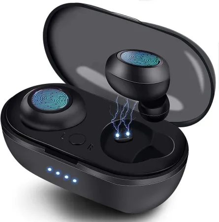 Waterproof Bluetooth 5.3 True Wireless Earbuds, Touch Control,30H Cyclic Playtime TWS Headphones with Charging Case and 