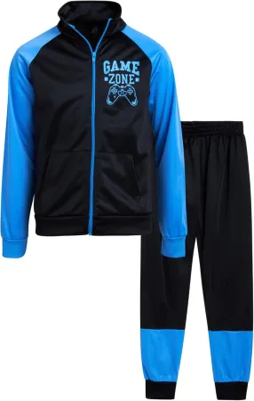 Boys’ Tracksuit Set – 2 Piece Active Tricot Sweatshirt and Jogger Pants (8-12)