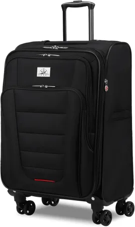 Travel Softside 28 Inch Luggage with Spinner Wheels Lightweight Expandable Large Suitcase 8-wheel Spinners