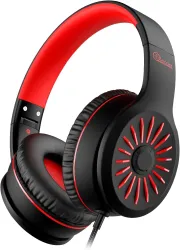 ELECDER i45 On-Ear Headphones with Microphone - Foldable Stereo Bass Headphones with No-Tangle 1.5M Cord, 3.5MM Jack, Po