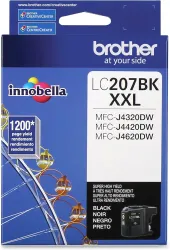 Brother Printer LC207BK Super High Yield Ink Cartridge, Black