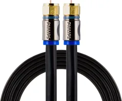 PHILIPS RG6 Quad Shield Coaxial Cable, 6 ft. in-Wall Rated, Ideal for TV Antenna DVR Satellite Cable, F-Type Connectors,