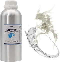 SK Water Washable 3D Printer Rapid Resin LCD UV-Curing Resin 405nm Standard Photopolymer Resin for LCD 3D Printing (Clea