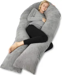 QUEEN ROSE Pregnancy Pillows for Sleeping, U Shaped Body Pillow for Pregnancy, 65 inch Maternity Pillow for Tall Pregnan