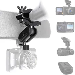 Dash Cam Mount, Universal Dash Camera Rear View Mirror Mount Holder Kit for YI, Rexing V1P, APEMAN, Anker Roav, Aukey, F