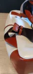 Bromen womens backpack beige measures 40x30x15cm 