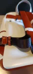 Bromen womens backpack beige measures 40x30x15cm 